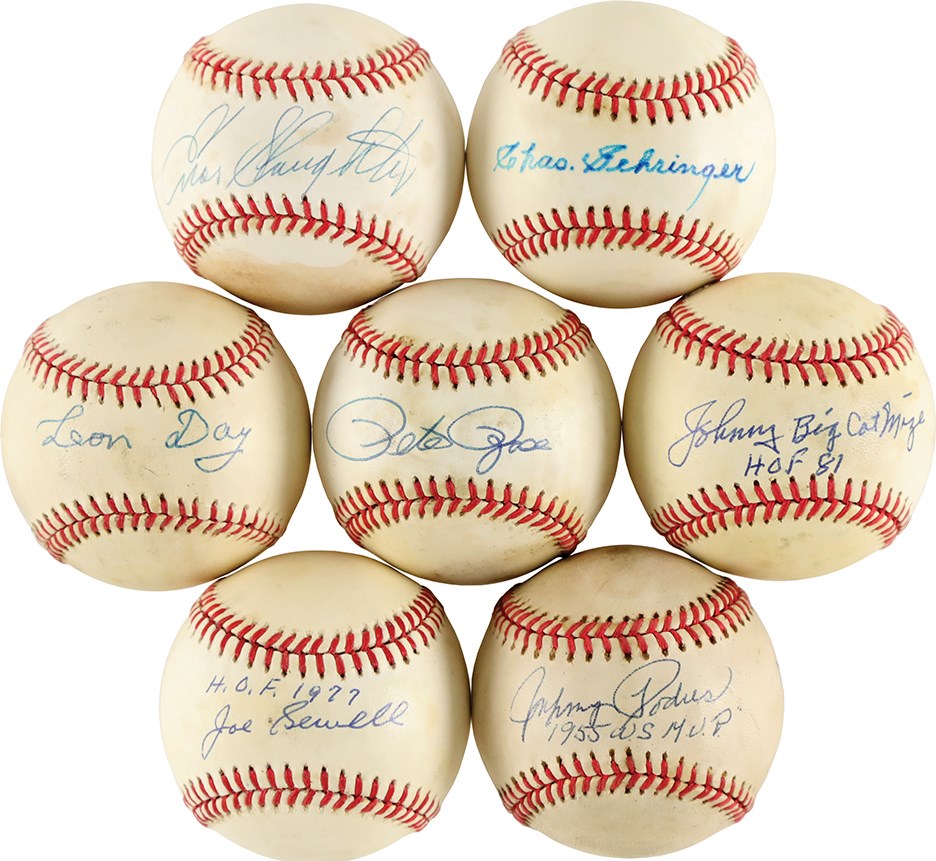 Baseball Autographs - HOFers & Stars Single Signed Baseball Collection (22)