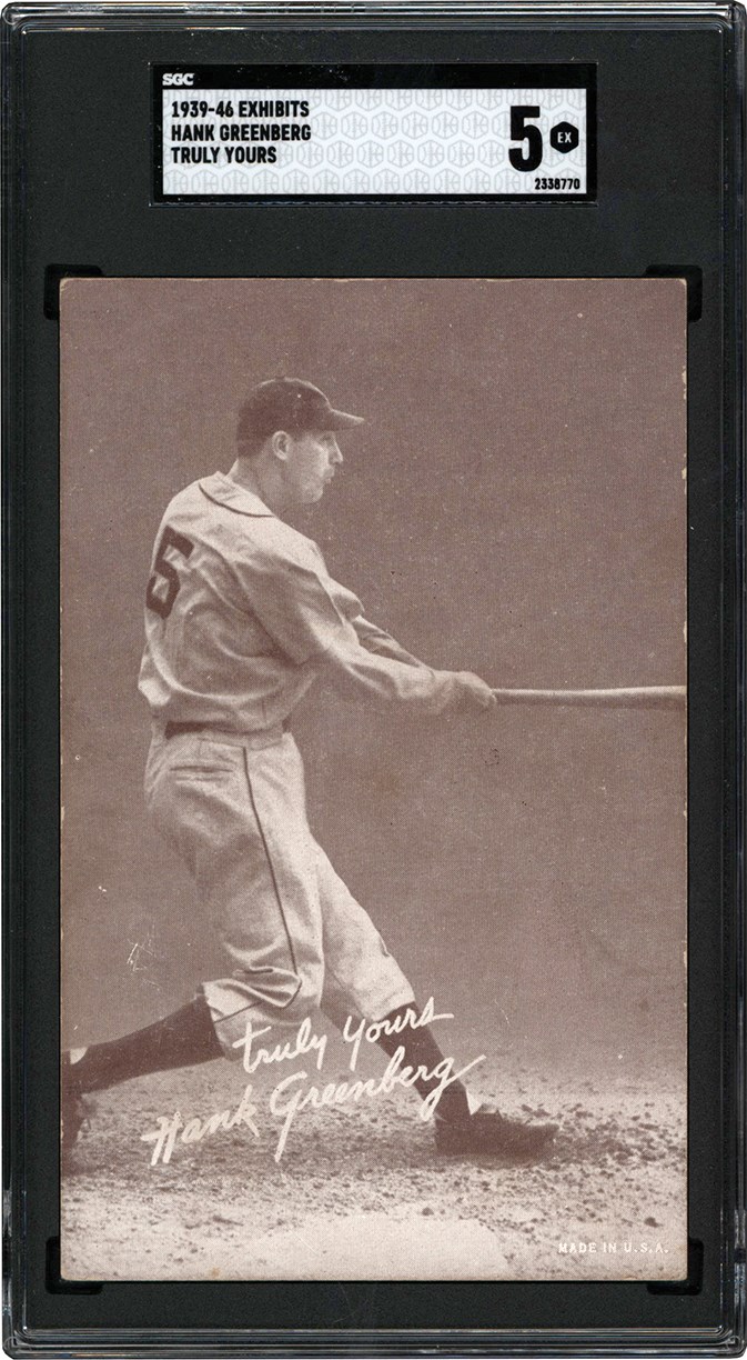 939-1946 Salutation Exhibit Hank Greenberg Card SGC EX 5