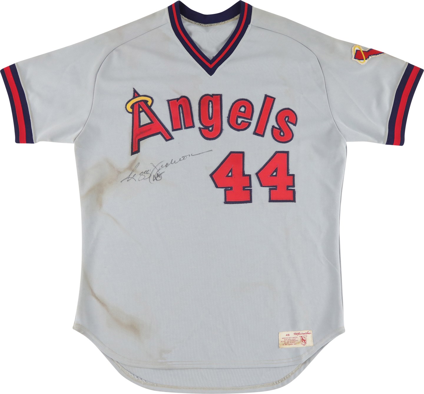 Mid-1980s Reggie Jackson California Angels Signed Game Worn Jersey
