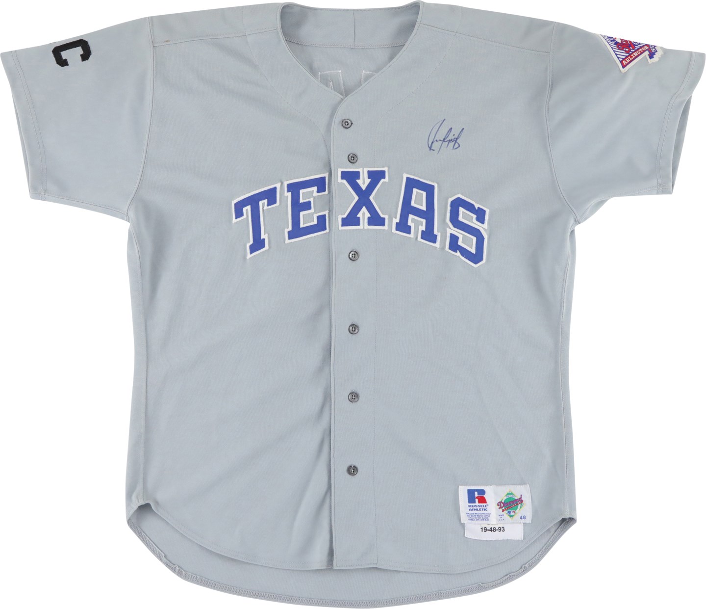 Baseball Equipment - 1993 Juan Gonzalez Texas Rangers Signed Game Worn Jersey