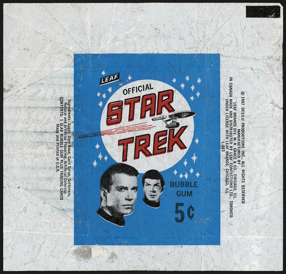 Non-Sports Cards - 1967 Leaf Star Trek Original Wax Wrapper