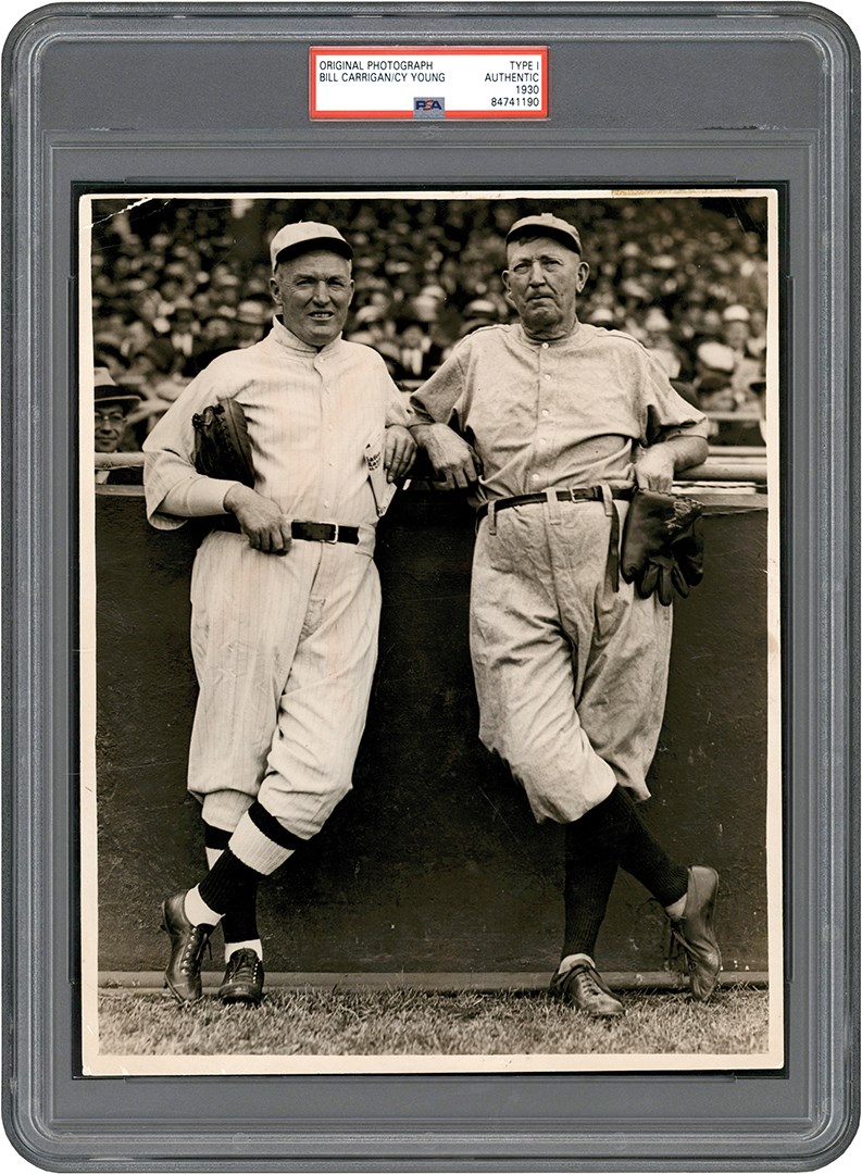 Vintage Sports Photographs - 1930 Cy Young & Bill Carrigan Photograph (PSA Type I)