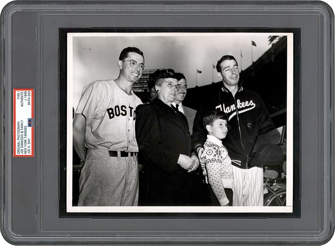 Vintage Sports Photographs - Joe DiMaggio & Family Photograph - Joe DiMaggio Day (PSA Type I)