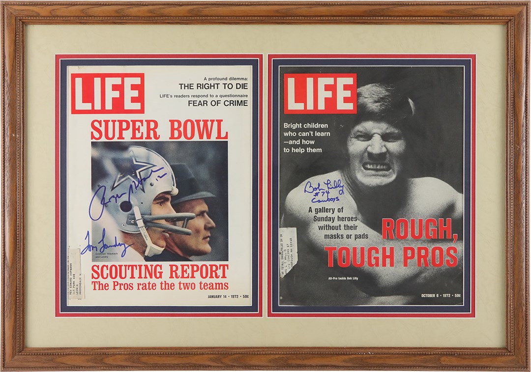 - Dallas Cowboys Hall of Famers Signed Life Magazine Display
