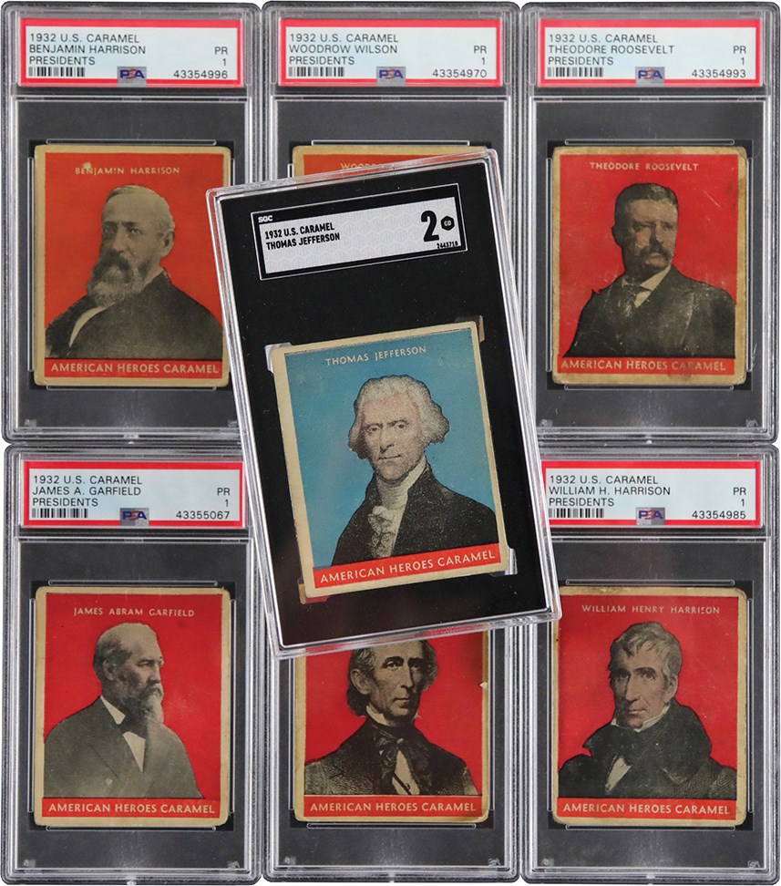Non-Sports Cards - 1932 U.S Caramel Presidents PSA & SGC Collection (7)