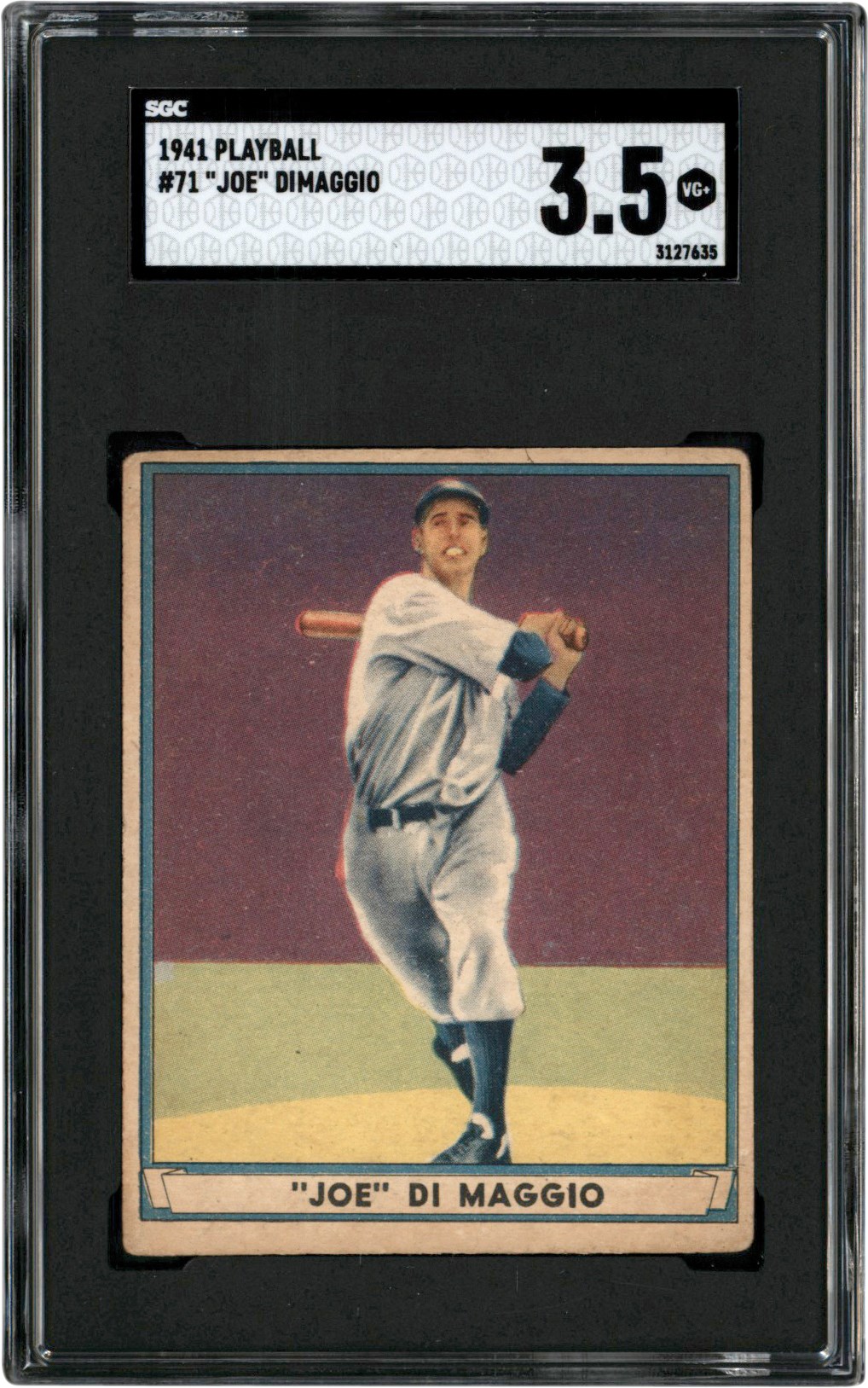 - 1941 Play Ball Baseball #71 Joe DiMaggio SGC VG+ 3.5