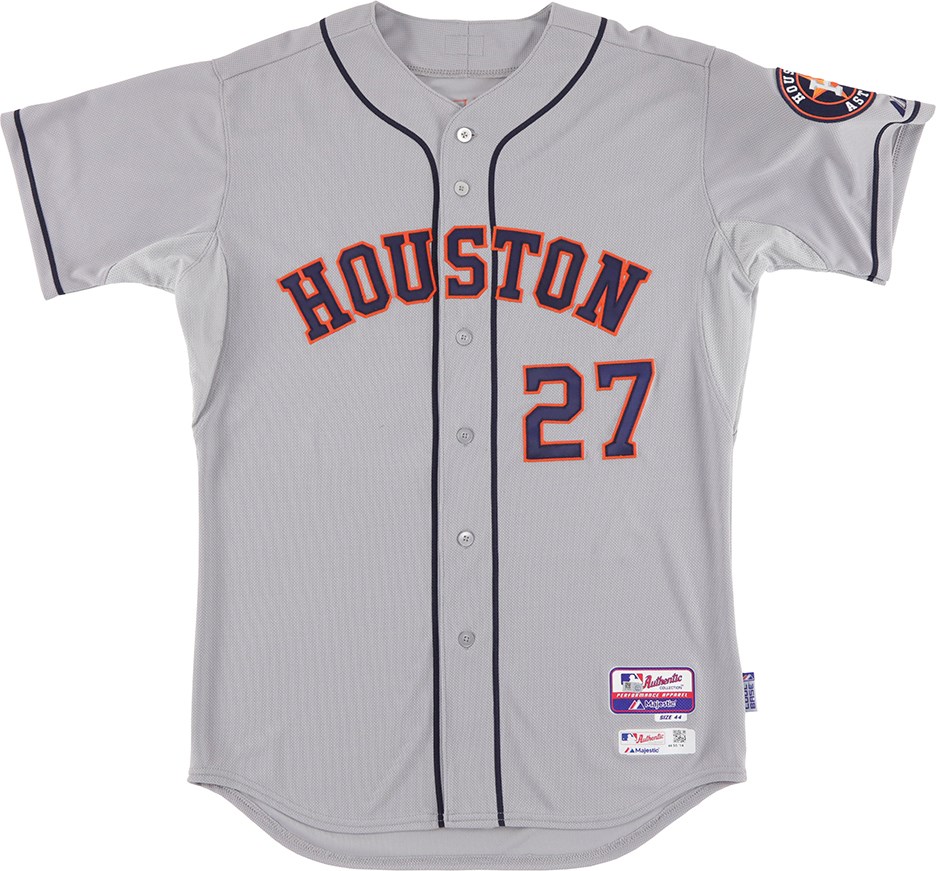 Baseball Equipment - 9/27/14 Jose Altuve Houston Astros Game Worn Jersey (Photo-Matched & MLB Holo)