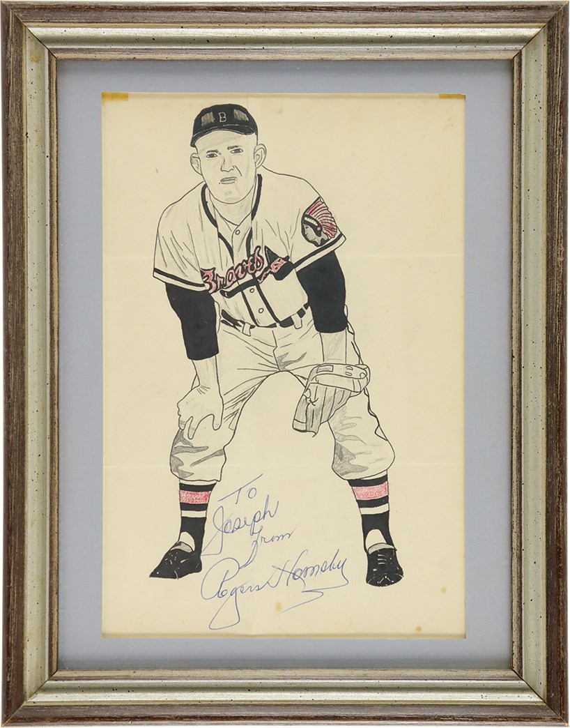 Baseball Autographs - Rogers Hornsby Signed Image to Joseph