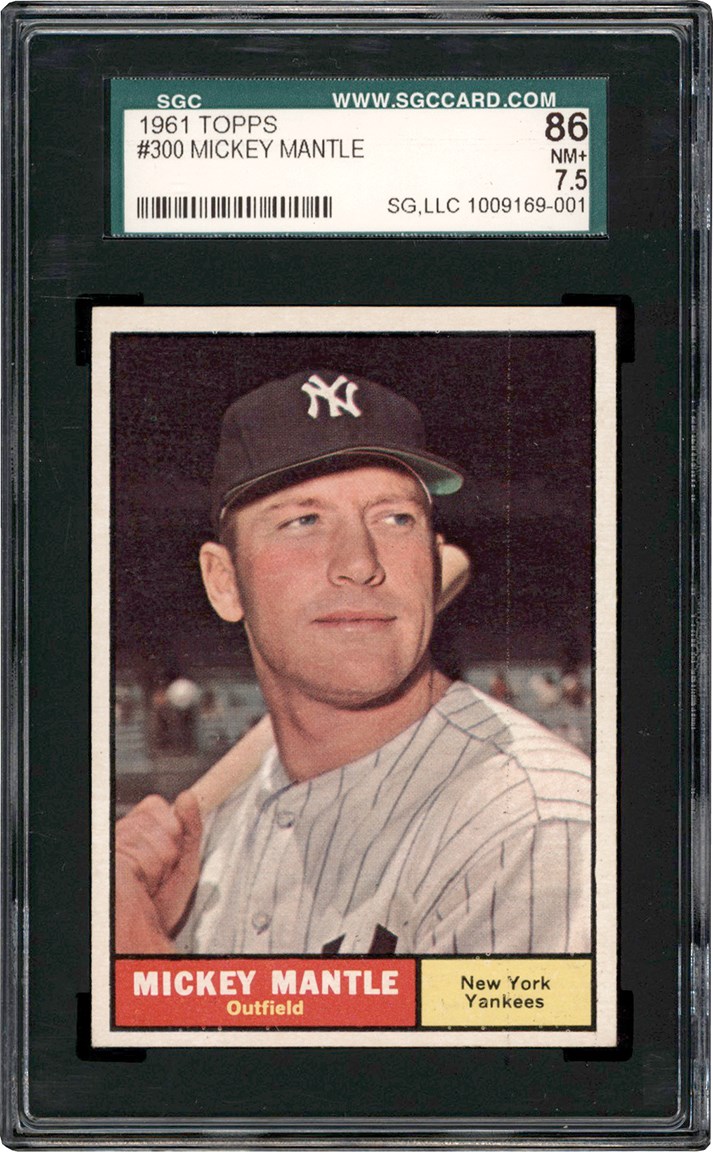 1961 Topps #300 Mickey Mantle SGC NM+ 7.5