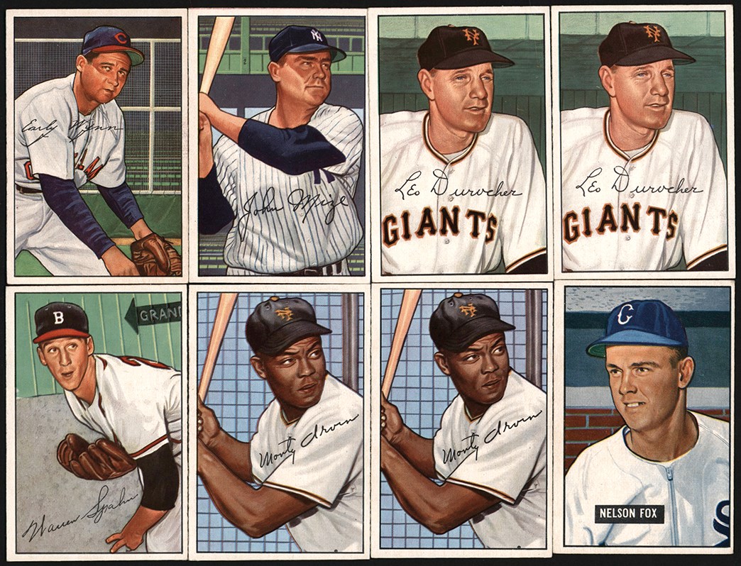 1951-1952 Bowman Hall of Fame Collection w/SGC Johnny Mize (9)