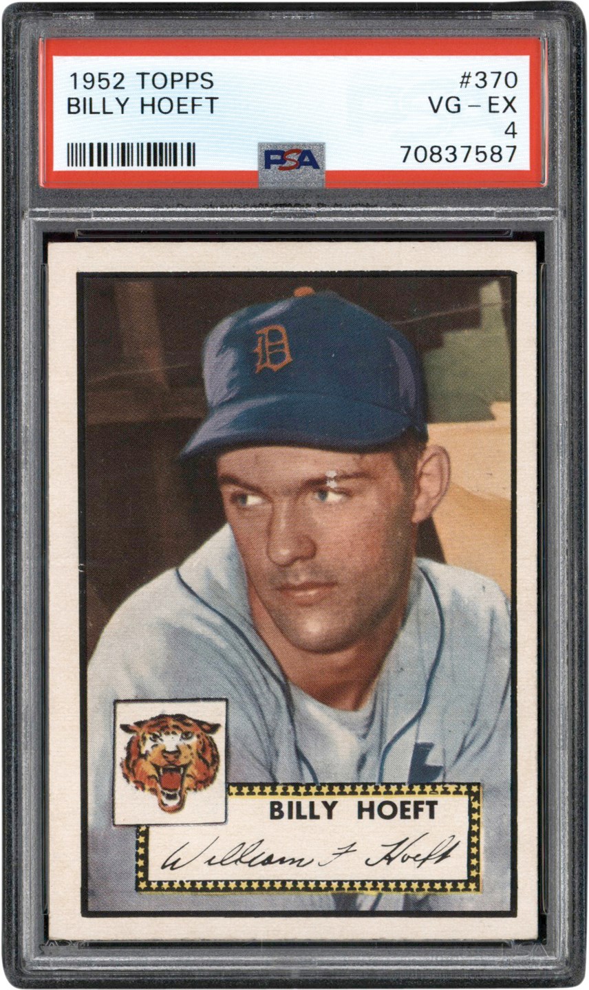 1952 Topps #370 Billy Hoeft PSA VG-EX 4 - Newly Discovered Example