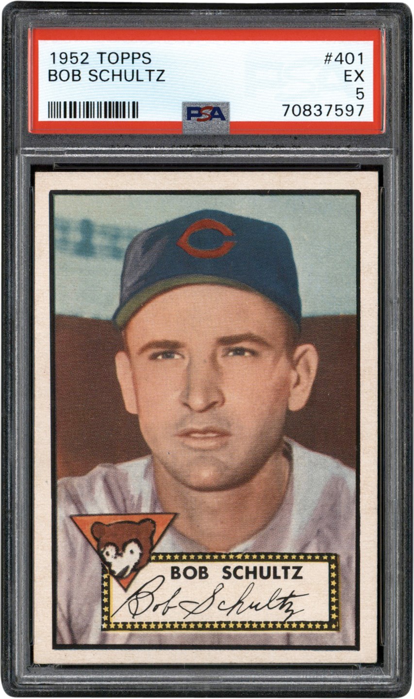 - 1952 Topps #401 Bob Schultz PSA EX 5 - Newly Discovered Example