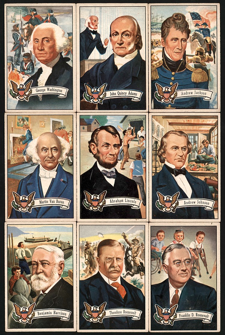 Non-Sports Cards - 1956 Topps U.S. Presidents Complete Set (36)