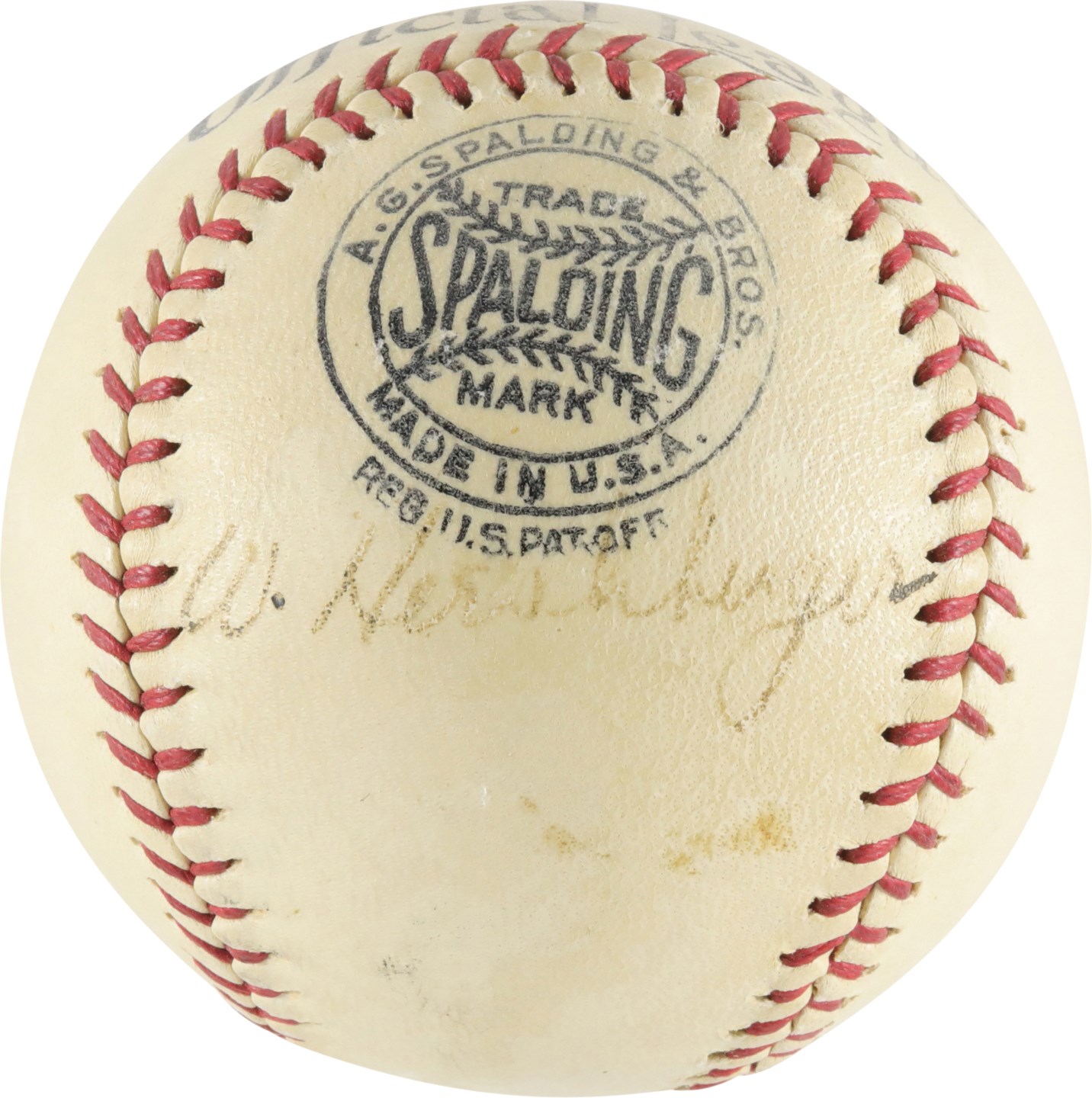 Baseball Autographs - Ultra Rare Willard Hershberger Single-Signed Baseball (PSA)