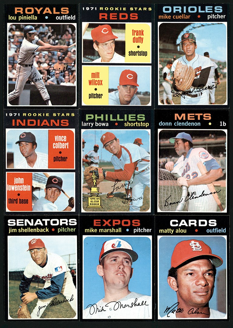 - 1971 Topps Baseball Vending Collection w/High #'s (1,550+)