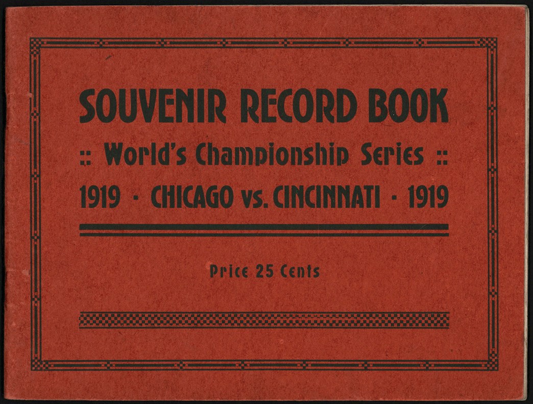 1919 Souvenir Record Book of World's Championship Series