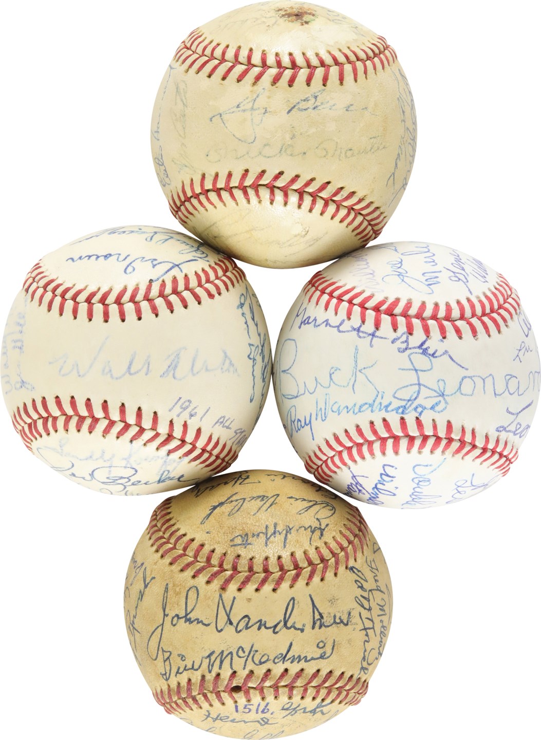 Mutli-Signed Baseball Collection w/HOFers & Stars (4)