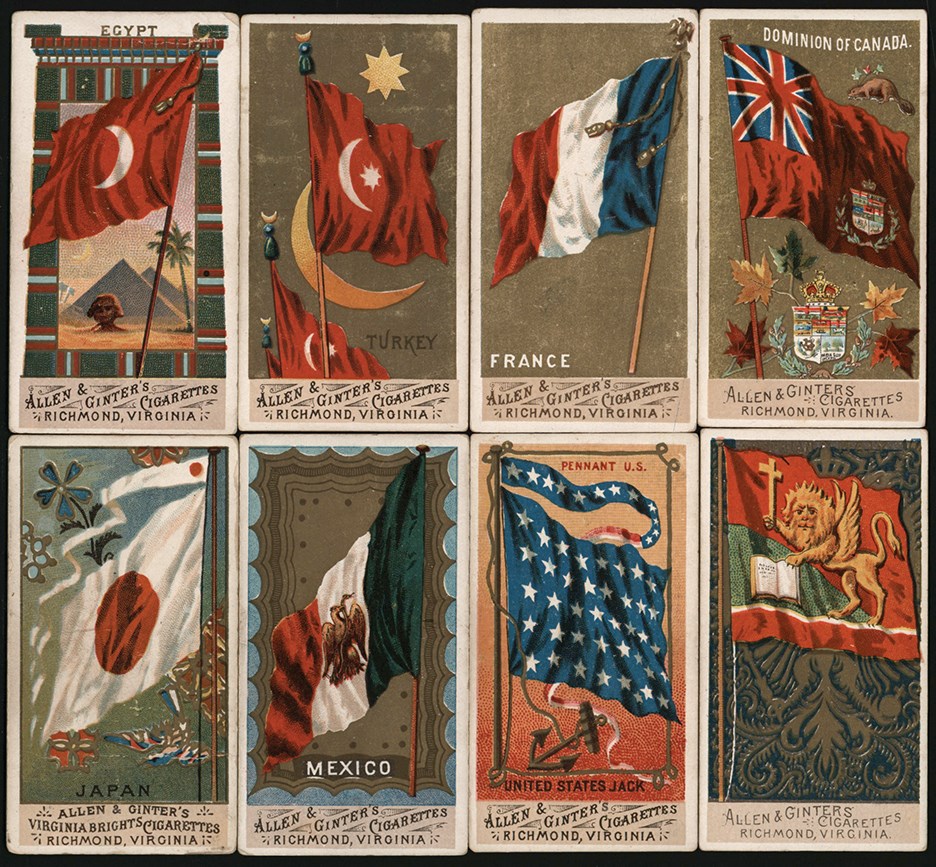 Non-Sports Cards - 1887 & 1890 Allen & Ginter N9 & N10 Flags Of All Nations Collection (96)