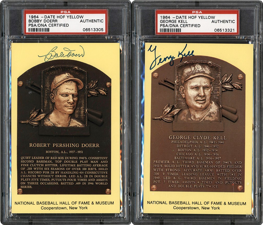 Baseball Autographs - Signed Hall of Fame Postcard Collection (16)