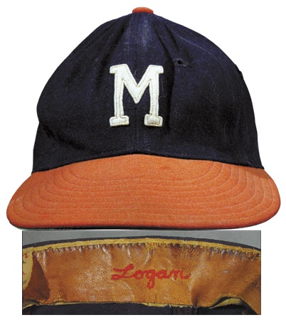 - Circa 1953 Johnny Logan Game Worn Milwaukee Braves Cap