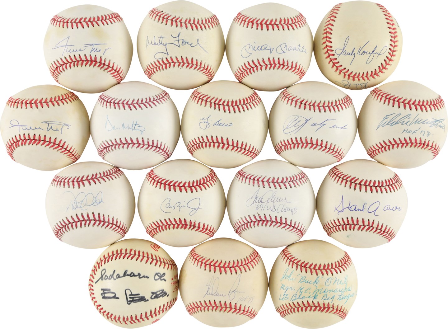 Hall of Famers Signed Baseball Collection w/Mickey Mantle & Derek Jeter (45+)