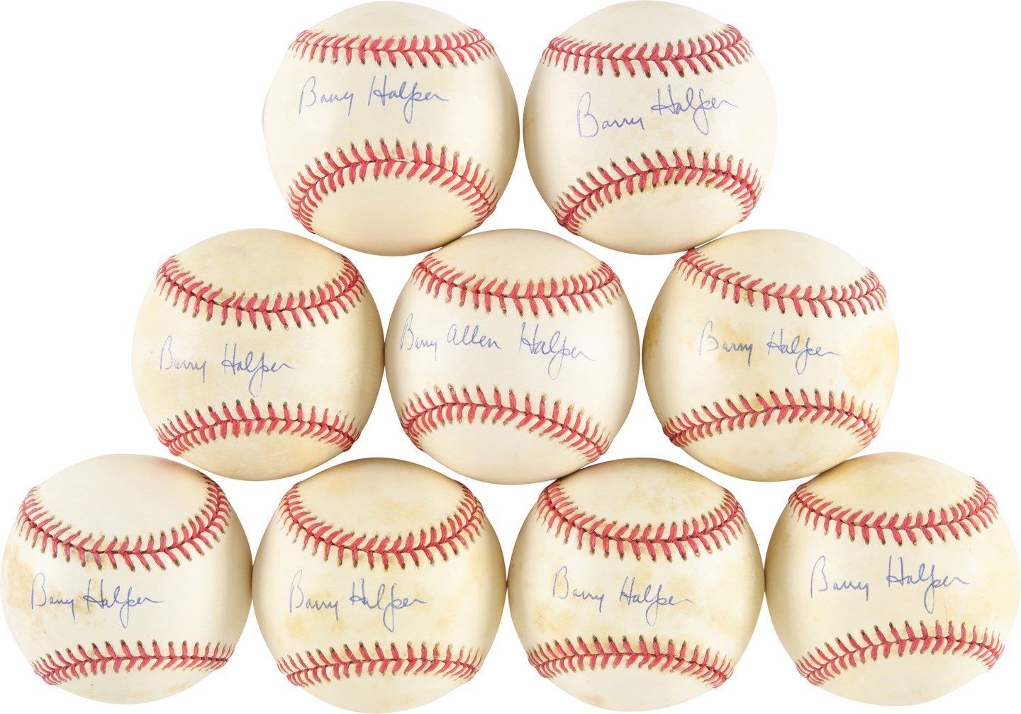 Barry Halper Single-Signed Baseball Collection (9)