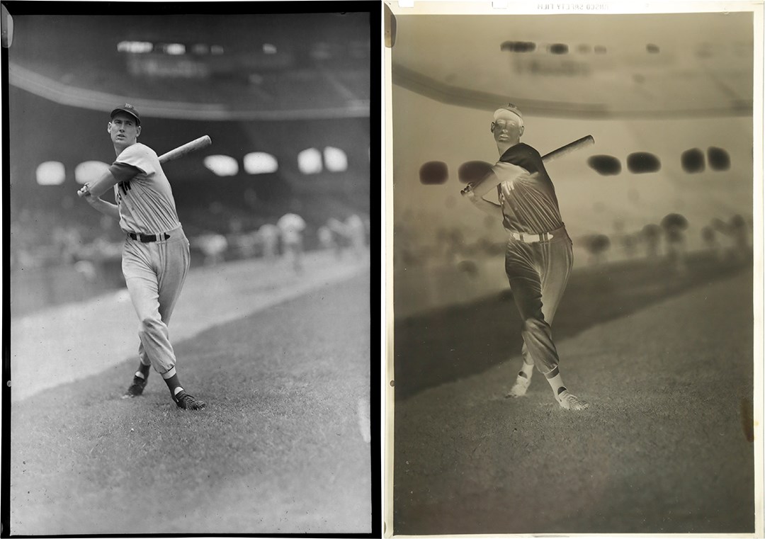 - Early Ted Williams Boston Red Sox Photographic Negative by George Burke