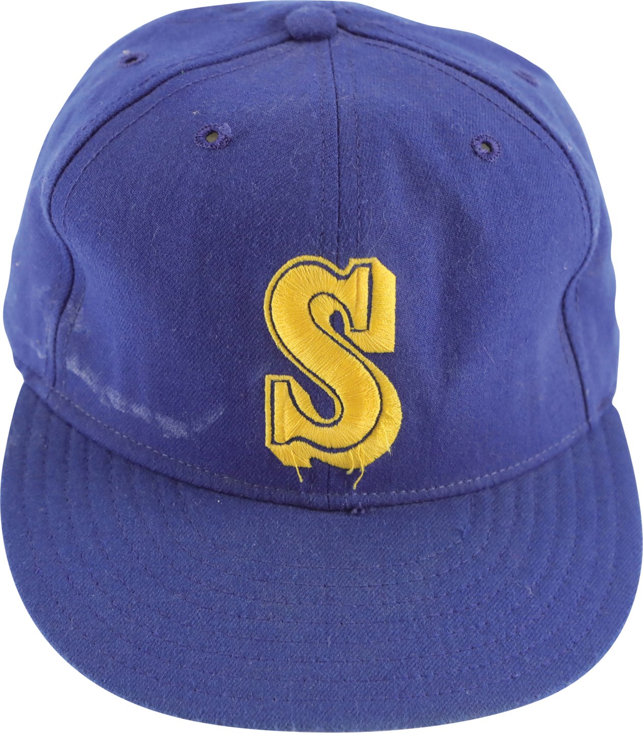 Baseball Equipment - 1989 Ken Griffey Jr. Seattle Mariners Rookie Signed Game Used Hat (Mill Creek COA & PSA)