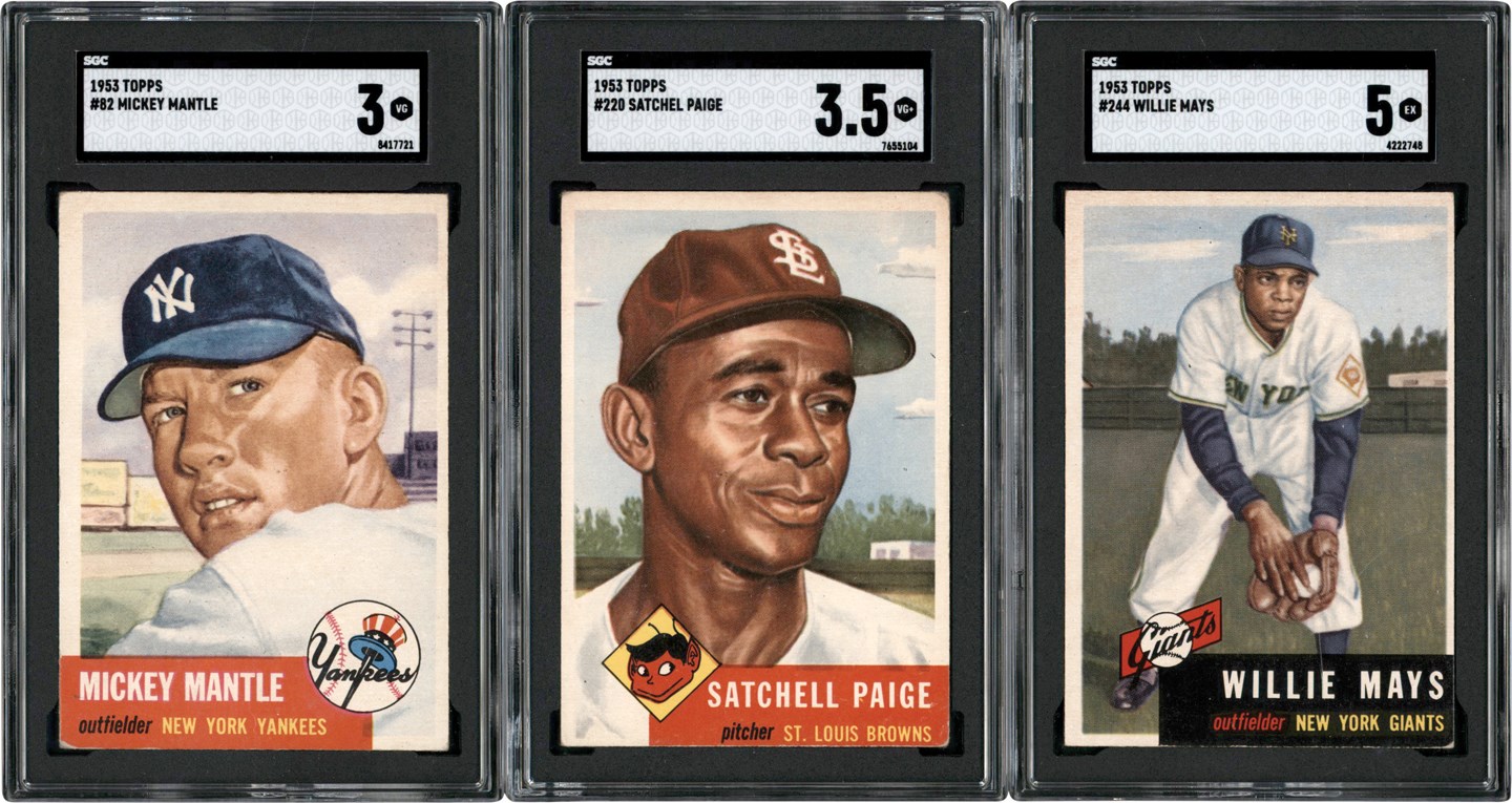 - 1953 Topps Near-Complete Set w/SGC 5 Willie Mays (261/274)