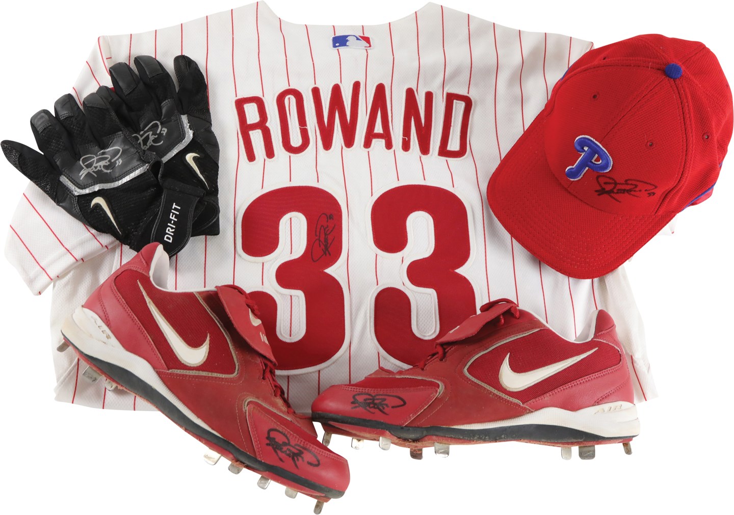 Baseball Equipment - 2007 Aaron Rowand Philadelphia Phillies Game Used Ensemble