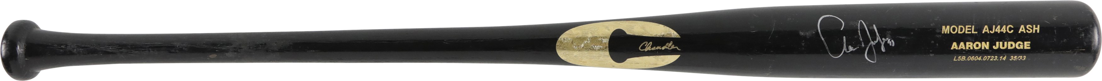 Baseball Equipment - 2014 Aaron Judge Pre-Rookie Signed Game Used Bat (PSA GU 9)