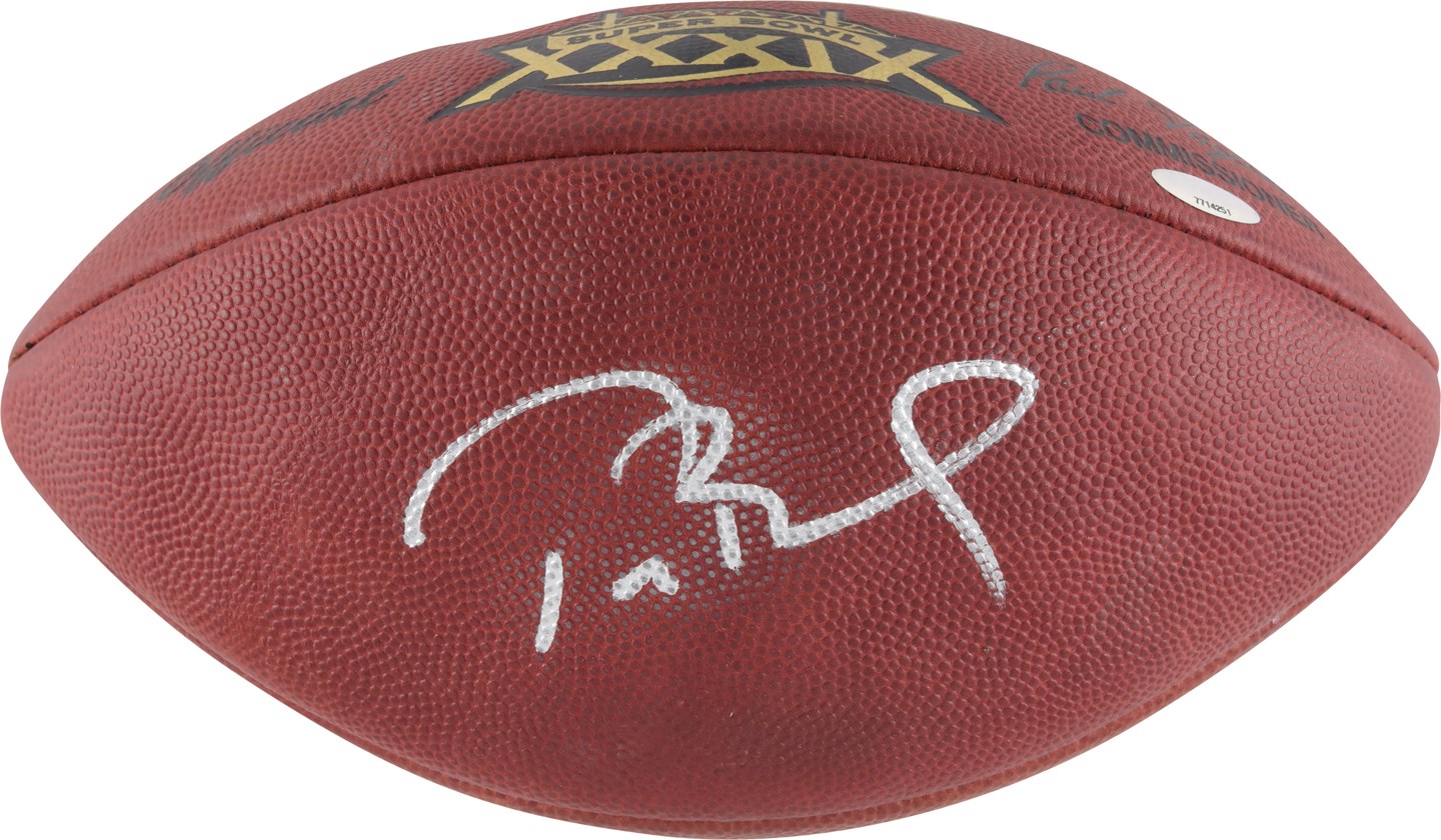 Tom Brady Super Bowl Football Collection - 2005 Tom Brady Signed Super Bowl XXXIX Game Used Football (NFL PSA & Tristar)