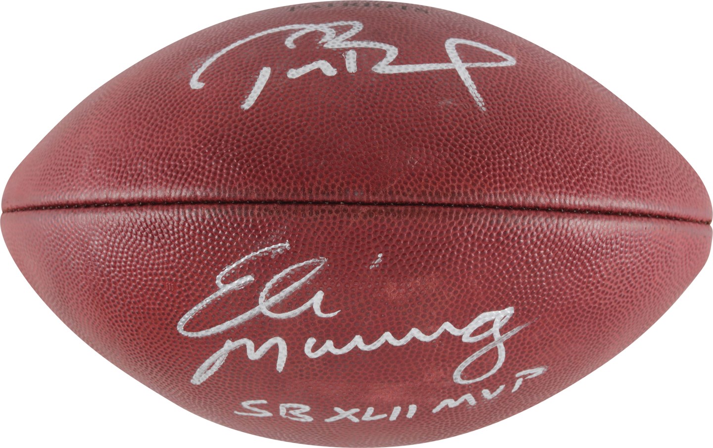 Tom Brady Super Bowl Football Collection - 2008 Tom Brady & Eli Manning Signed Super Bowl XLII Game Used Football (NFL PSA, Tristar & Steiner)
