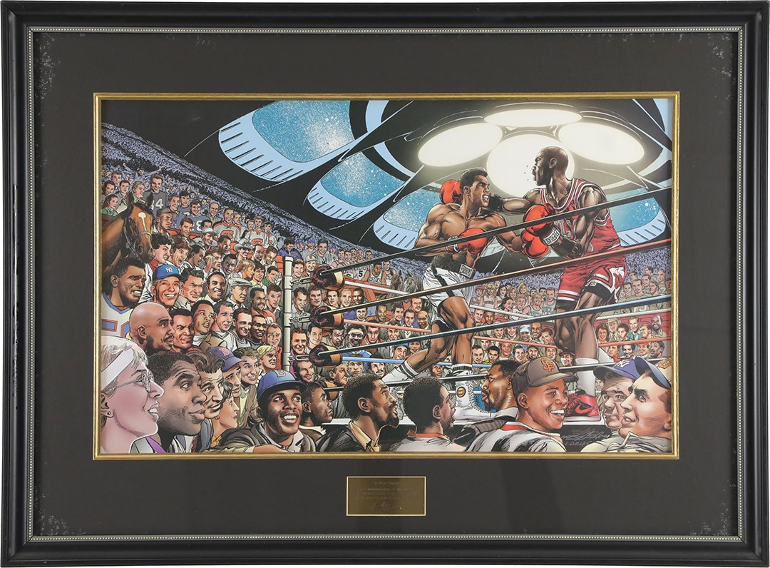 - 2000 ESPN 100 Greatest Athletes of the Century Limited-Edition Print - Muhammad Ali vs. Michael Jordan (#1/125)