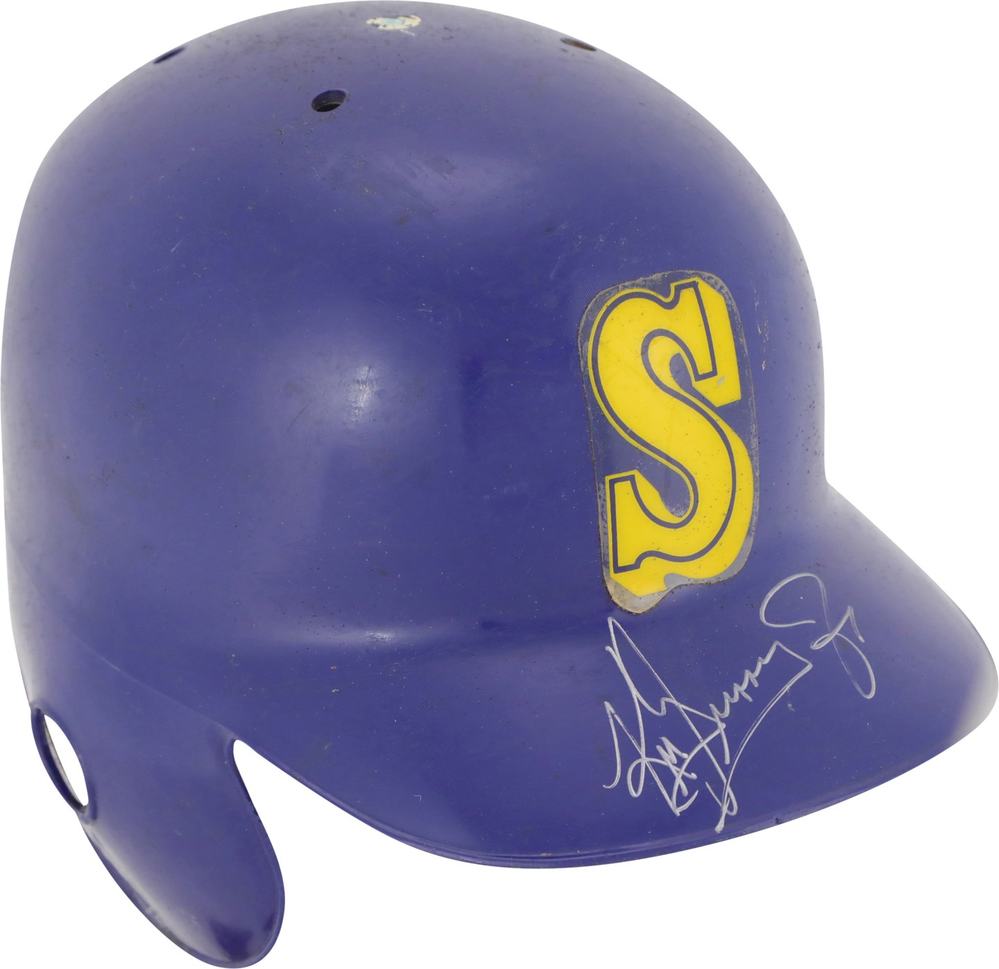 Baseball Equipment - 1990 Ken Griffey Jr. Rookie-Era Seattle Mariners Signed Game Used Helmet (JSA)