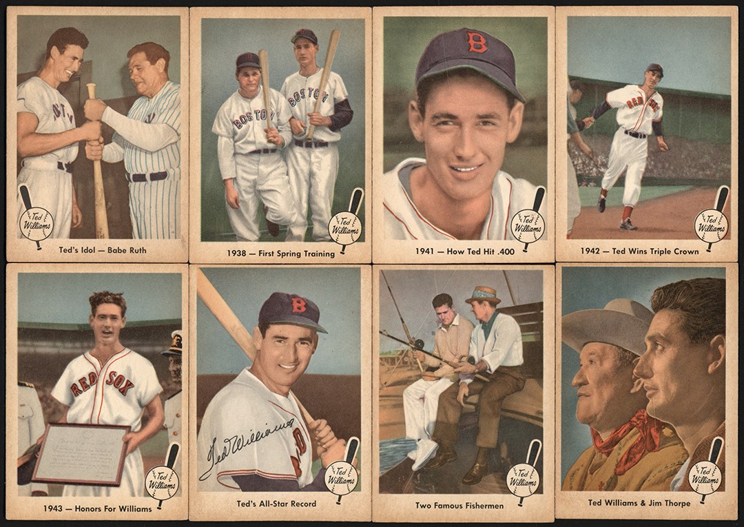 - 959 Fleer Ted Williams Near-Set (78/80) w/Extras (94 Total)