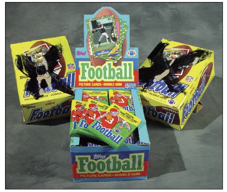 - Trio of 1984 and 1986 Topps Football Wax Boxes
