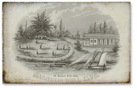 - 1839-53 Magnolia Base Ball Club Copper Plate Engraving
