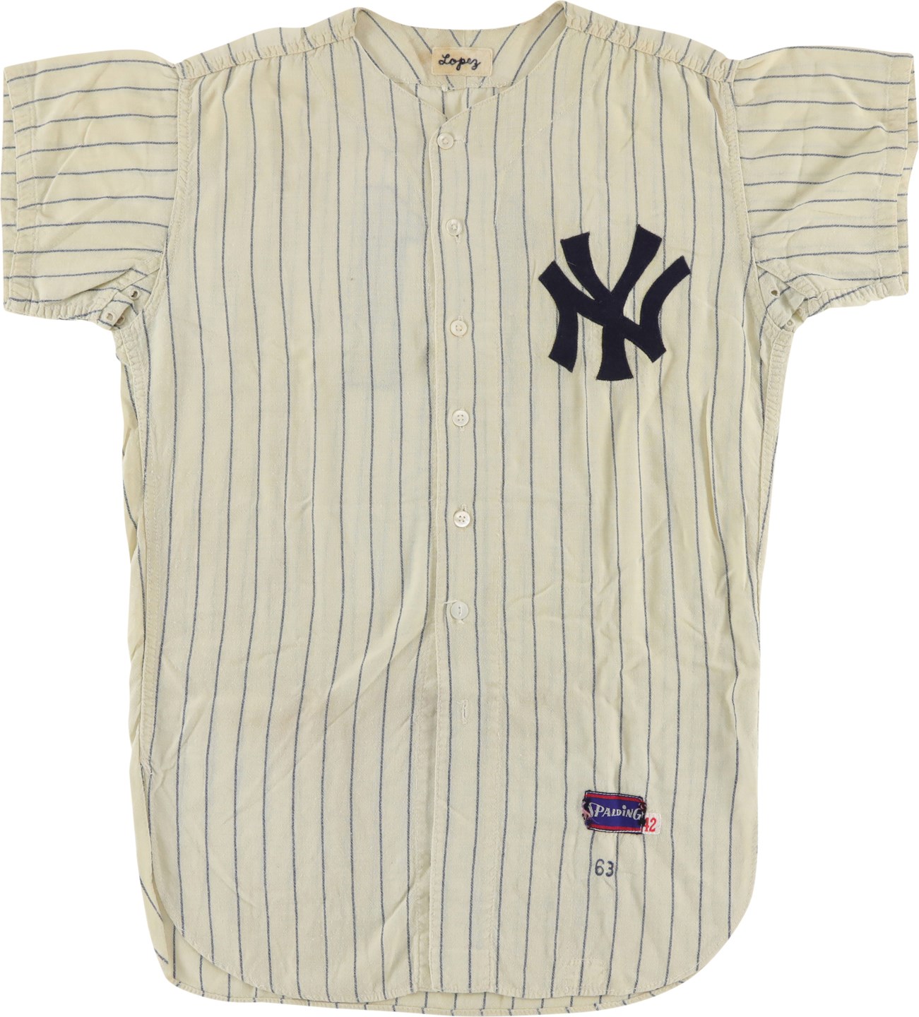 1963 Hector Lopez New York Yankees Game Worn Jersey