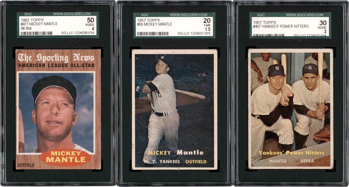 1957-1962 Topps Mickey Mantle SGC Collection (9)