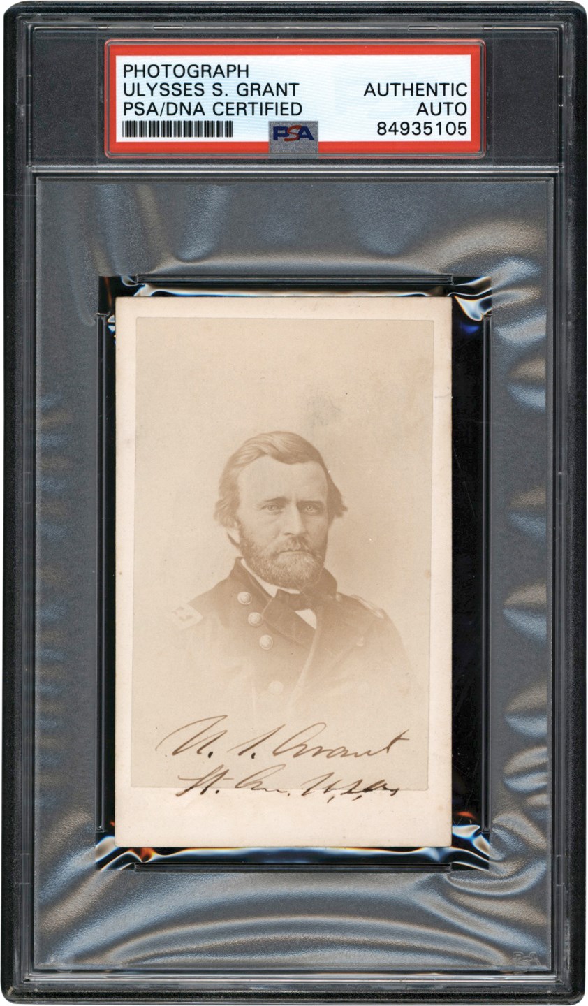 1860s Ulysses S. Grant Signed Carte de Visite as Lieutenant General (PSA)