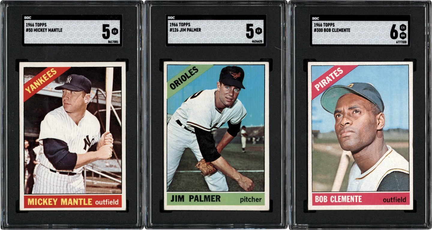 1966 Topps Near-Complete Set w/SGC Mantle & Clemente (594/598)