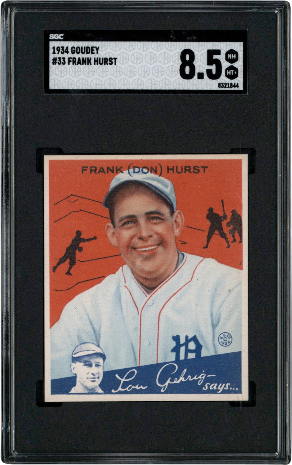 1934 Goudey #33 Frank Hurst SGC NM-MT+ 8.5