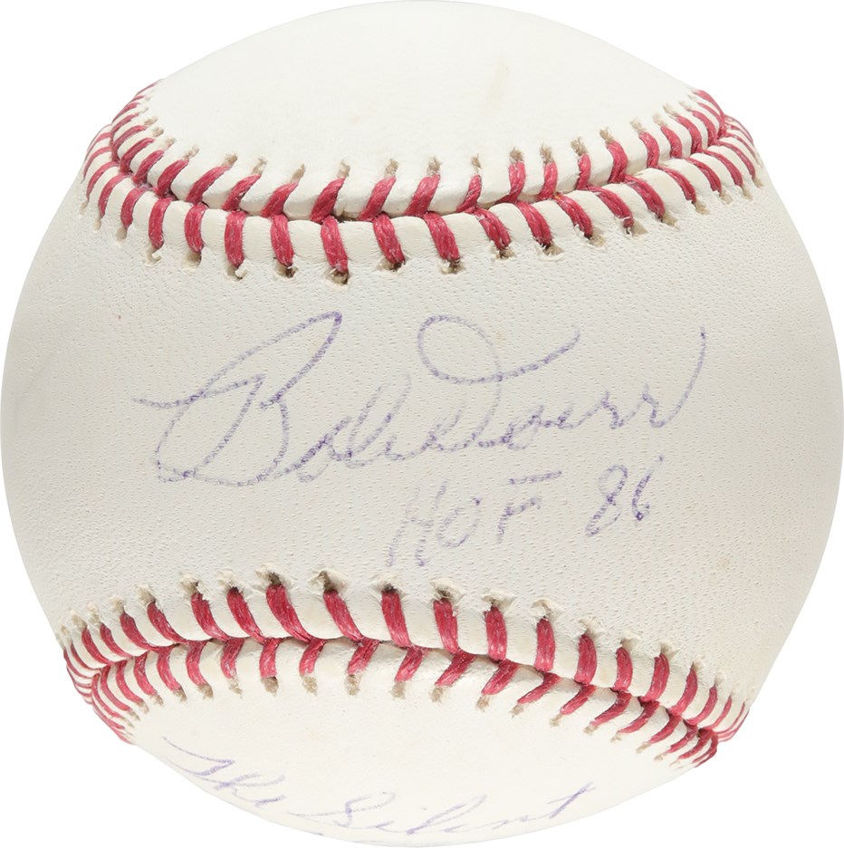 Baseball Autographs - Bobby Doerr Single-Signed Baseball w/Two Inscriptions (PSA)