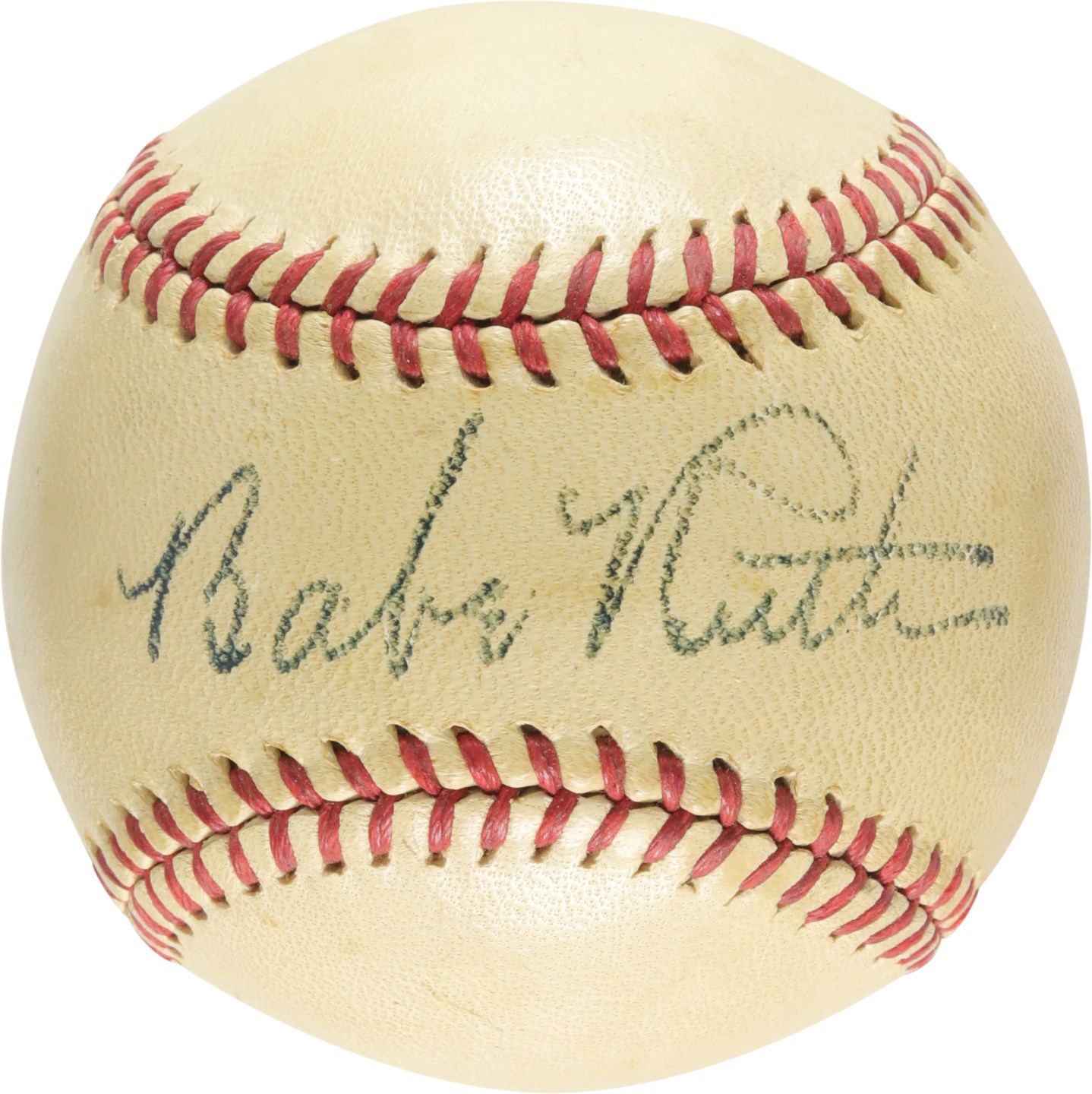 Baseball Autographs - tstanding Babe Ruth Single-Signed Baseball (PSA)