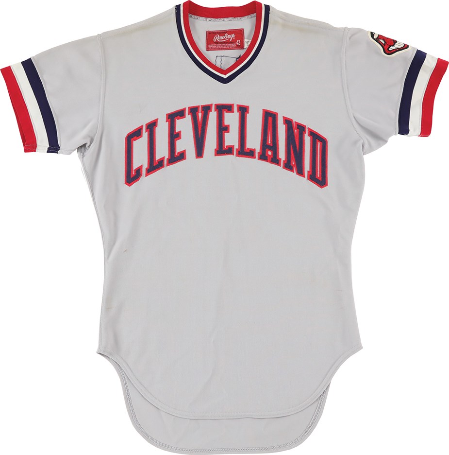 Baseball Equipment - 1983 James Essian Cleveland Indians Game Worn Jersey