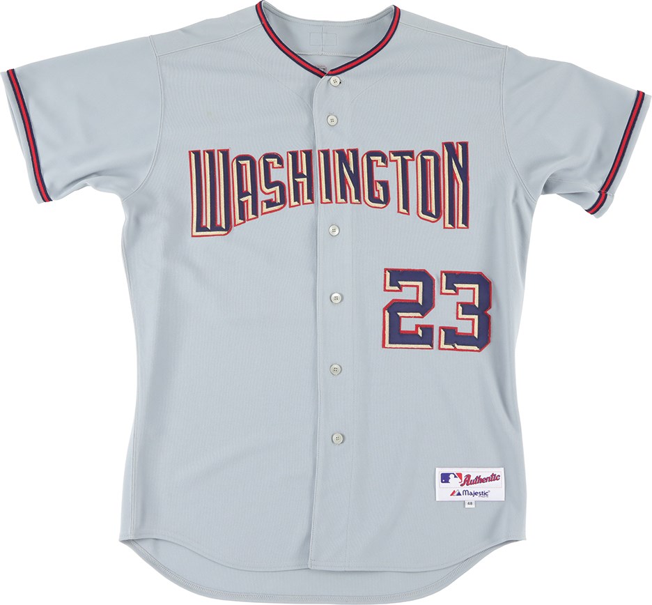 Baseball Equipment - 2005 Brian Schneider Signed Washington Nationals Unused Inaugural Season Jersey