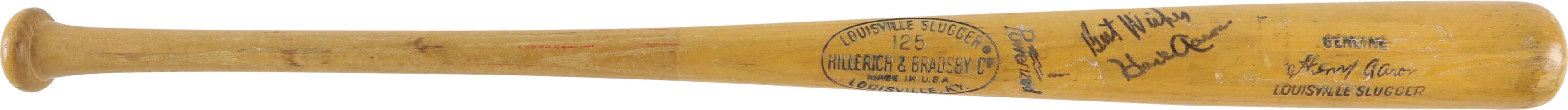 1969-1972 Hank Aaron Atlanta Braves Game Used Bat (PSA GU 8.5)