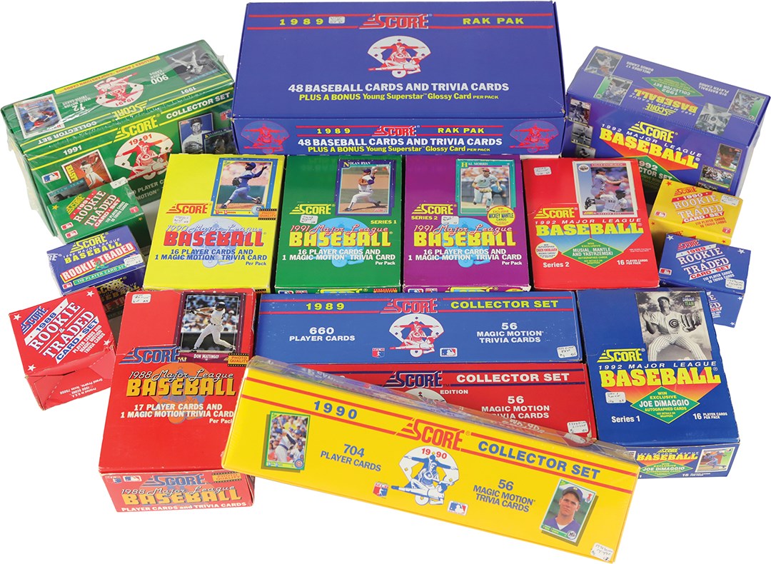 - 988-1995 Score Baseball Collection w/Sealed Cases & Packs (10,200+)