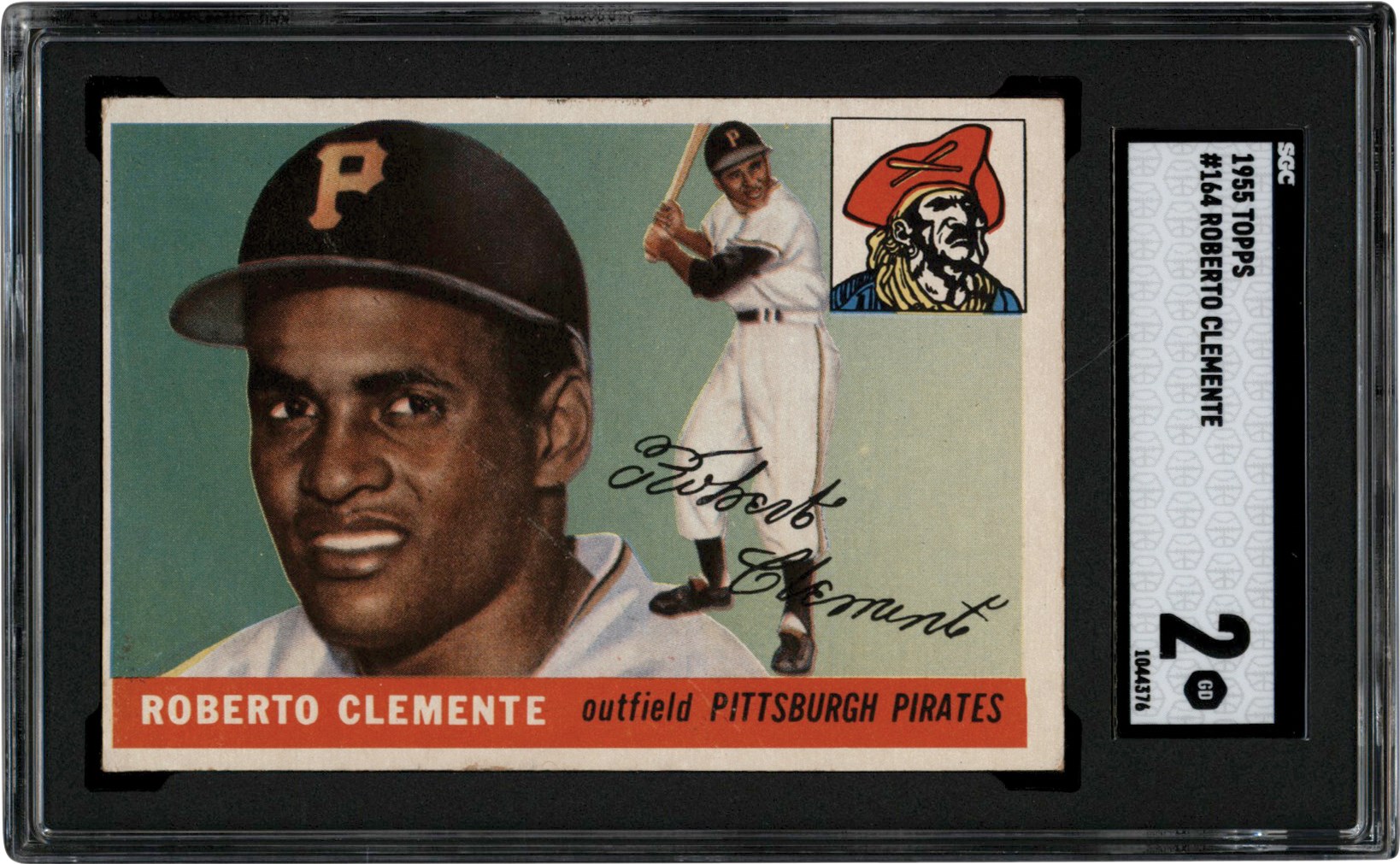 1955 Topps #164 Roberto Clemente Rookie SGC GD 2